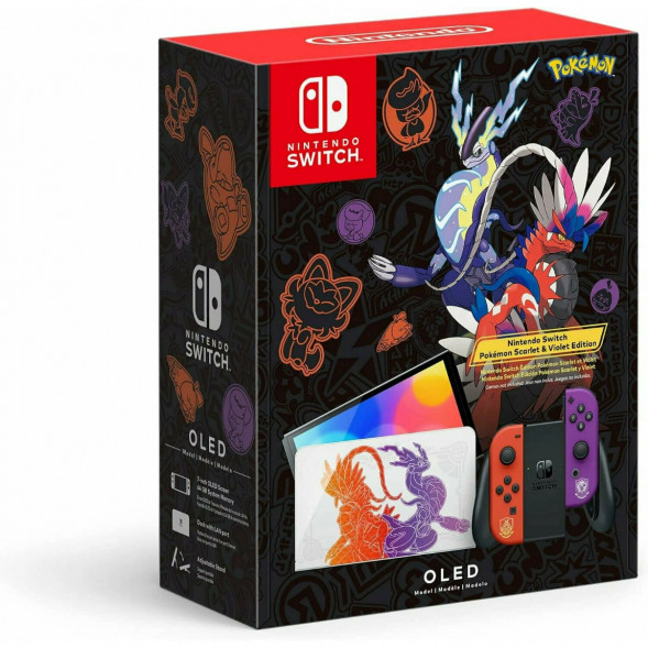 Игровая приставка Nintendo Switch OLED 64 ГБ, Pokemon Scarlet &amp;amp; Violet Edition в Хабаровске
