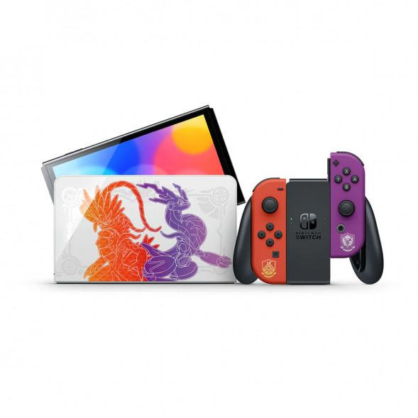 Игровая приставка Nintendo Switch OLED 64 ГБ, Pokemon Scarlet &amp;amp; Violet Edition в Хабаровске