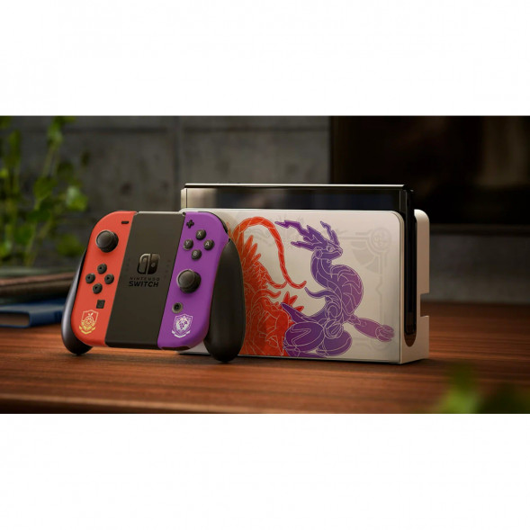 Игровая приставка Nintendo Switch OLED 64 ГБ, Pokemon Scarlet &amp;amp; Violet Edition в Хабаровске