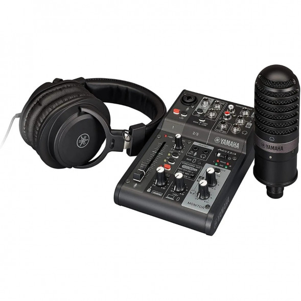 Микшер для стриминга Yamaha AG03MK2 LSPK Live Stream Black с аксессуарами в Хабаровске