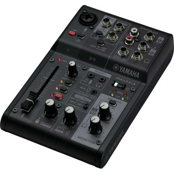 Микшер для стриминга Yamaha AG03MK2 LSPK Live Stream Black с аксессуарами в Хабаровске