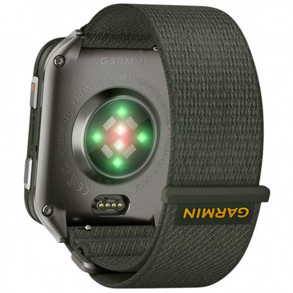 Умные часы Garmin Venu X1 Green с нейлоновым ремешком Moss ComfortFit 010-02980-03 в Хабаровске
