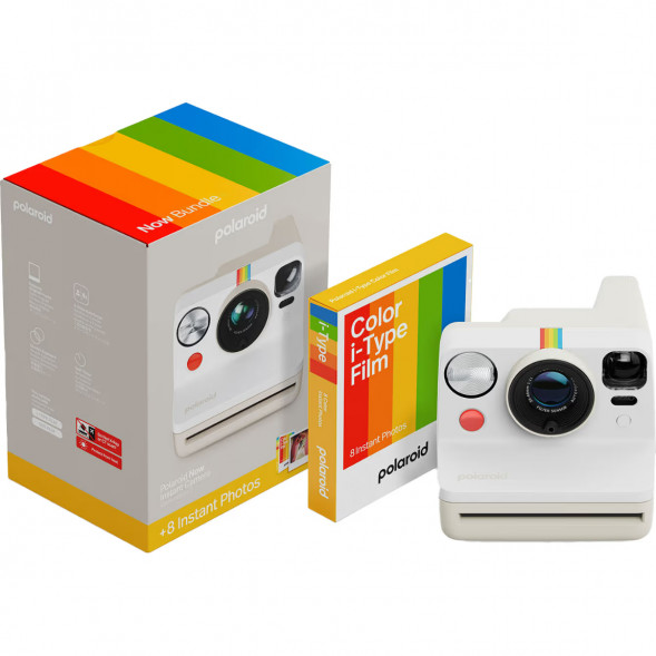 Фотоаппарат моментальной печати Polaroid Now Generation 3 + 8 цветных картриджей, белый в Хабаровске