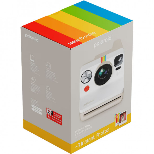 Фотоаппарат моментальной печати Polaroid Now Generation 3 + 8 цветных картриджей, белый в Хабаровске