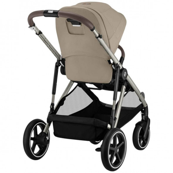 Детская коляска Cybex Gazelle S TPE Almond Beige с корзиной и дождевиком в Хабаровске