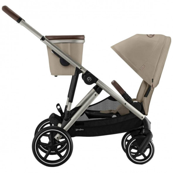 Детская коляска Cybex Gazelle S TPE Almond Beige с корзиной и дождевиком в Хабаровске