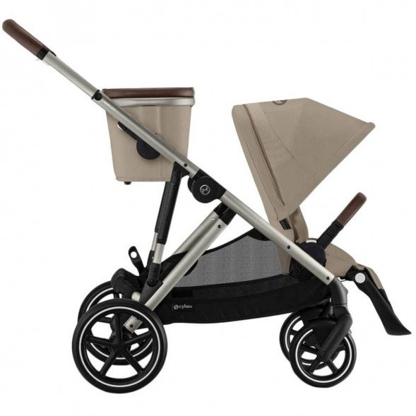 Детская коляска Cybex Gazelle S TPE Almond Beige с корзиной и дождевиком в Хабаровске