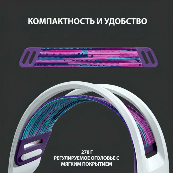 Игровая гарнитура Logitech G733 RGB Lightspeed Wireless, белый в Хабаровске