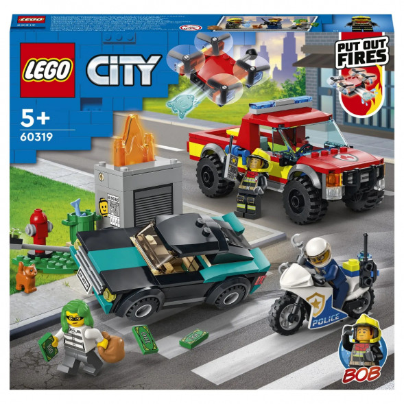 Конструктор LEGO City Fire 60319 Пожарная бригада и полицейская погоня в Хабаровске