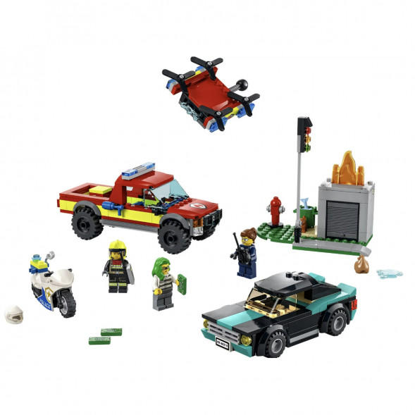 Конструктор LEGO City Fire 60319 Пожарная бригада и полицейская погоня в Хабаровске