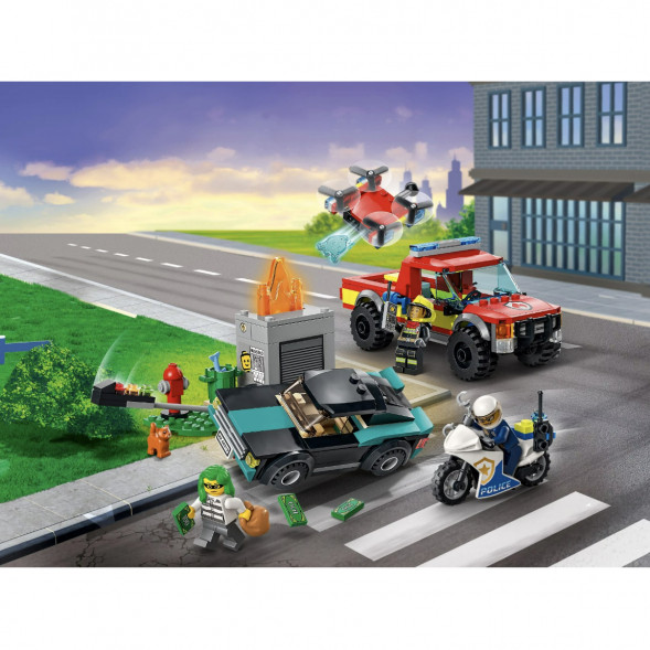 Конструктор LEGO City Fire 60319 Пожарная бригада и полицейская погоня в Хабаровске