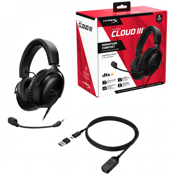 Компьютерная гарнитура HyperX Cloud III проводная, чёрный в Хабаровске