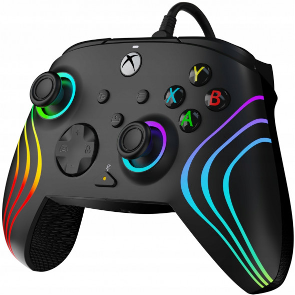 Геймпад проводной PDP для Xbox Afterglow Wave, Black в Хабаровске