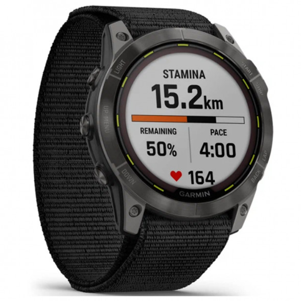 Умные часы Garmin Enduro 2 угольно-серый DLC титановый с нейлоновым ремешком UltraFit 010-02754-01 в Хабаровске