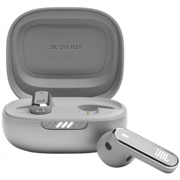 Беспроводные наушники JBL Live Flex, серебристый в Хабаровске