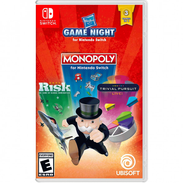 Игра Hasbro Game Night: Monopoly+Risk+Trivial Pursuit [Nintendo Switch, русские субтитры] в Хабаровске