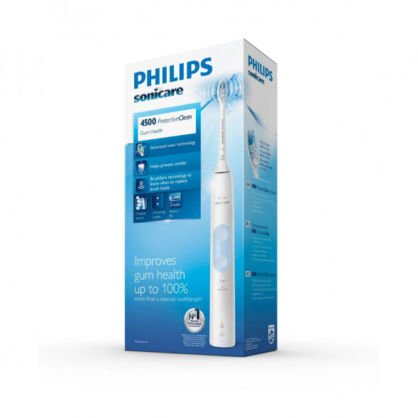 Электрическая звуковая зубная щетка Philips Sonicare ProtectiveClean 4500, White в Хабаровске