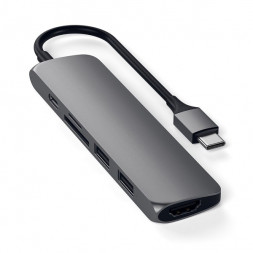 USB-C адаптер Satechi Type-C Slim Multiport Adapter V2 (ST-SCMA2M)