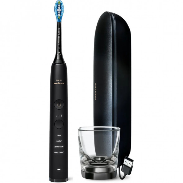 Электрическая зубная щетка Philips Sonicare Diamond Clean 9000 с USB-футляром и зарядным стеклом HX9911/09 в Хабаровске