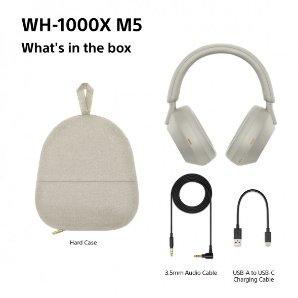 Беспроводные наушники Sony WH-1000XM5, серебристый в Хабаровске