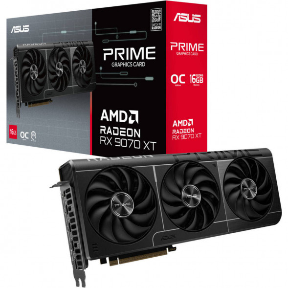 Видеокарта ASUS Radeon RX 9070 XT Prime OC 16Gb (PRIME-RX9070XT-O16G) в Хабаровске