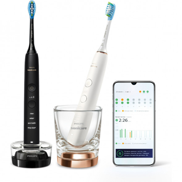 Набор из 2 электрических зубных щеток Philips Sonicare HX9914/57 9000 DiamondClean в Хабаровске