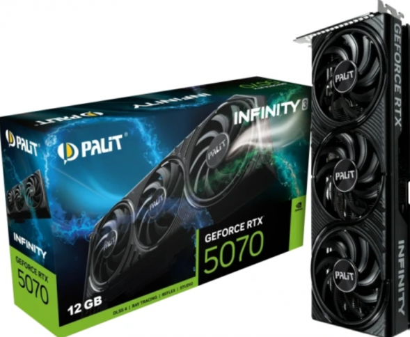 Видеокарта Palit GeForce RTX 5070 Infinity 3 OC [NE75070S19K9-GB2050S] в Хабаровске