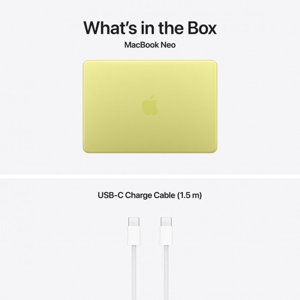 Ноутбук Apple MacBook Neo MHFE4 (A18 Pro 5-Core GPU, 8/512GB), Желтый/Citrus в Хабаровске
