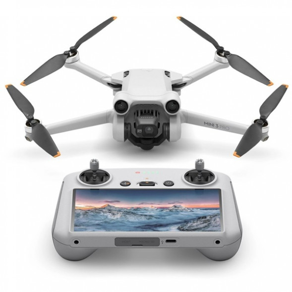 Квадрокоптер DJI Mini 3 Pro (DJI RC), серый в Хабаровске