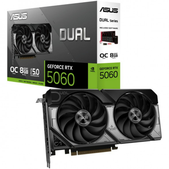 Видеокарта ASUS GeForce RTX 5060 Dual OC 8Gb (DUAL-RTX5060-O8G) в Хабаровске