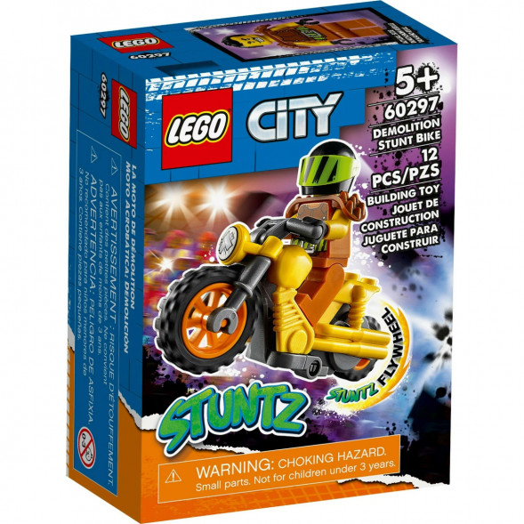 Конструктор LEGO City 60297 Разрушительный трюковый мотоцикл в Хабаровске