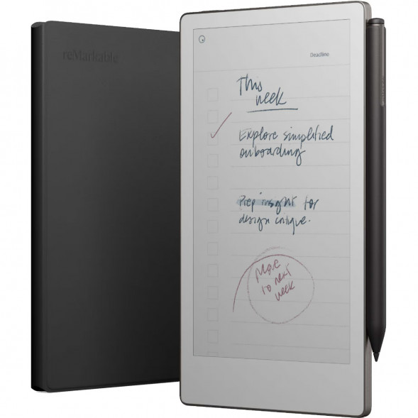 Графический планшет reMarkable Paper Pro Move + Стилус MarkerPlus + Чехол BookFolio Premium Leather, Black в Хабаровске